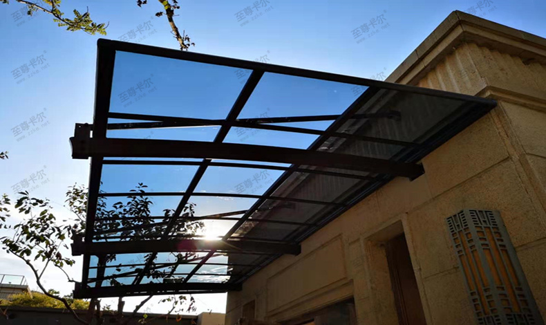 多款鋁合金陽(yáng)光雨棚圖片，總有一款讓你心動(dòng)|鋁合金雨棚圖片大全。